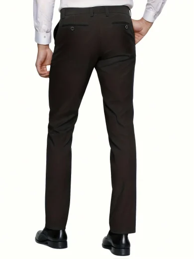 Officeau Men's 3 Pieces Black Suit Set With Peak-Lapel Blazer, Double-Breasted Waistcoat & Trousers, Luxury Tuxedo For Weddings, Evening Events