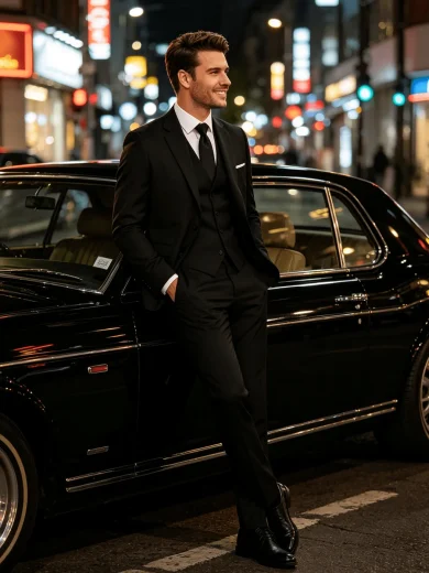 Men's 3 Pieces Suit Set, Suit Jacket + Vest + Trousers, Fresh Garden Wedding Groom Outfit, Elegant Tuxedo, Suitable For Special Occasions, Exhibitions And Social Events
