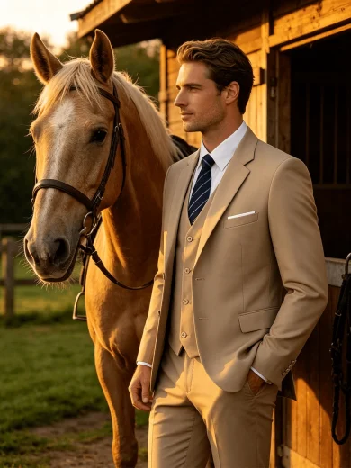 Men's 3 Pieces Suit Set Jacket & Vest & Pants Romantic Modern Wedding Groom Outfit Elegant Tuxedo Special Occasion Beach Vacation Rooftop Party