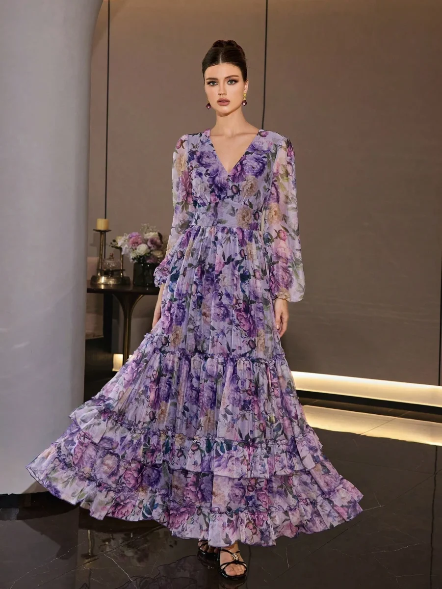 Women's Elegant Modern Printed Fashionable Luxury Flared Dress Vacation Summer 6 Women's Elegant Modern Printed Fashionable Luxury Flared Dress Vacation Summer