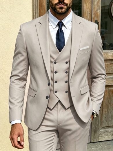 New Men's High-Quality Business Suit Groom Wedding Tuxedo Solid Color Double-Breasted Tailcoat Fashion Gold Button Decor Suit Jacket European Size 3XL